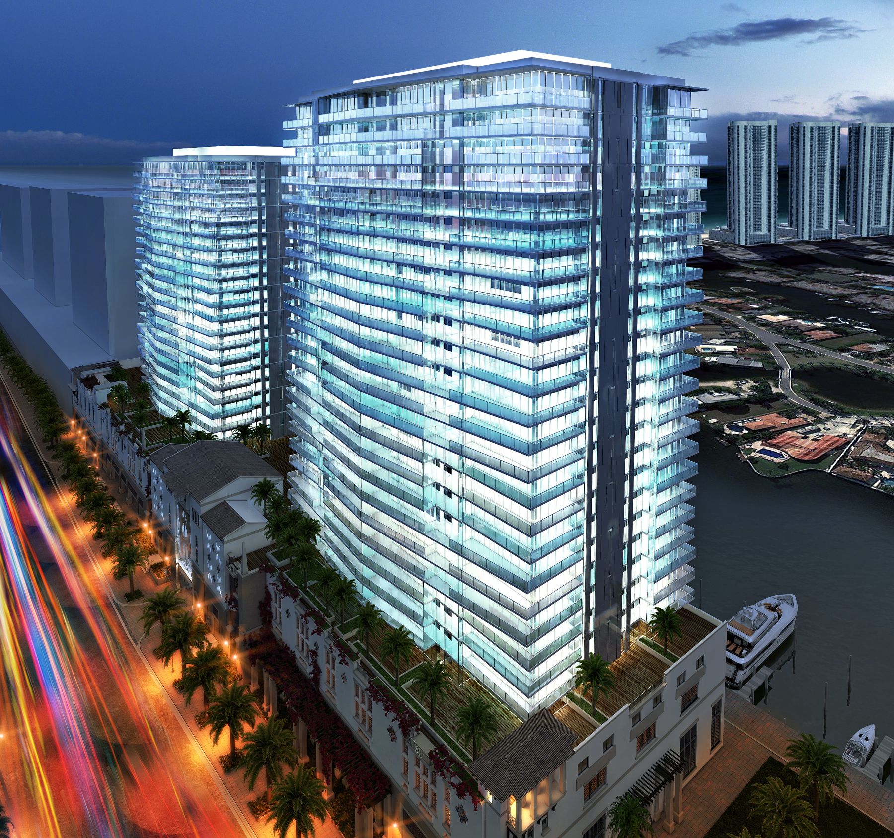 The two Parque Towers in Sunny Isles Beach